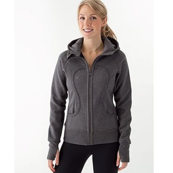 LULULEMON Gray Sparkle Scuba Hoodie - Picture 1 of 10